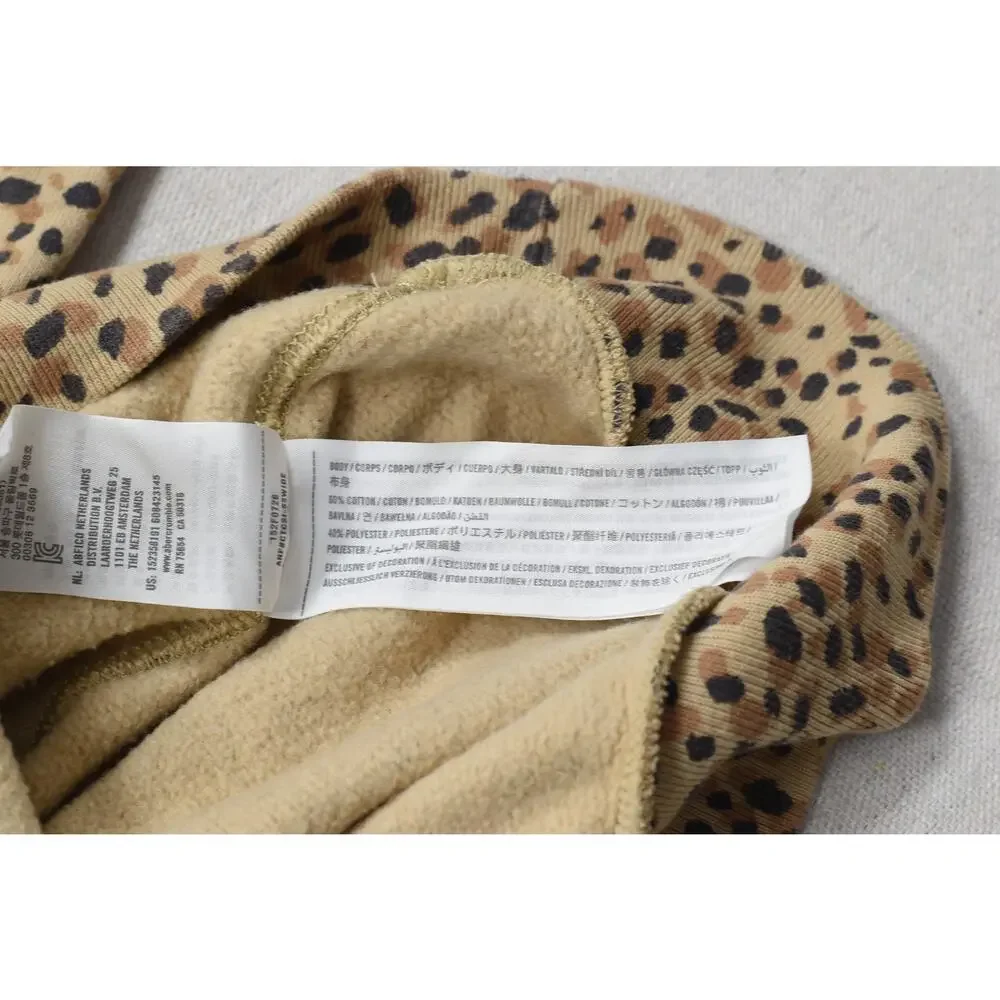 Abercrombie & Fitch Soft A&F Collection Leopard Print Fleece Crewneck Sweatshirt - Picture 6 of 8
